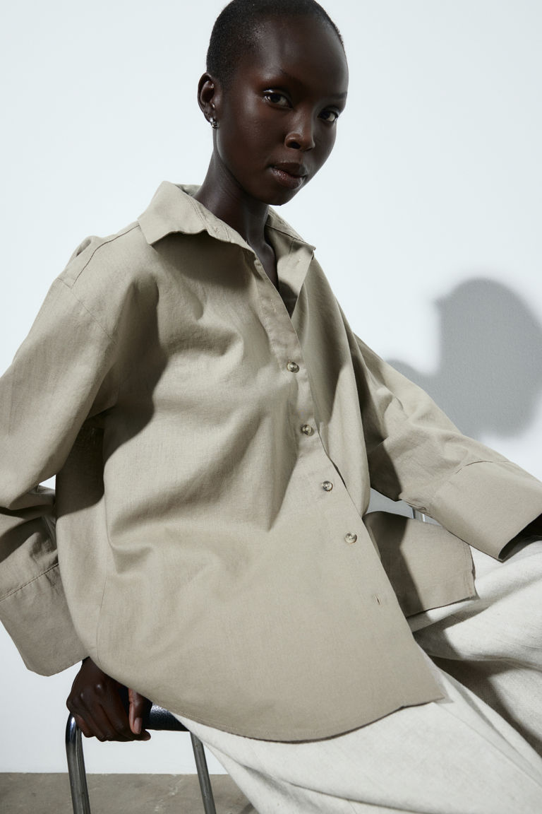 Linen-blend Shirt H&M