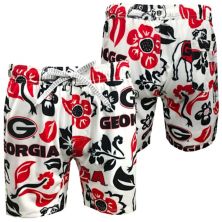 Youth Wes & Willy White Georgia Bulldogs Allover Print Vault Tech Swim Trunks Wes & Willy