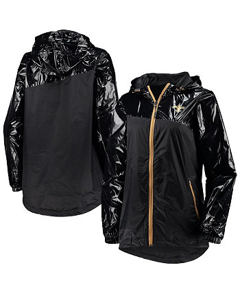 Женская черная куртка с капюшоном New Orleans Saints с двойным покрытием и молнией во всю длину G-III 4Her by Carl Banks