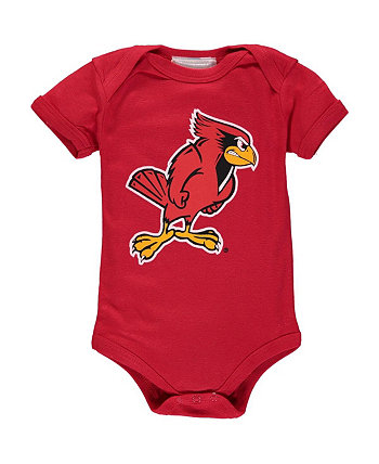 Infant Boys and Girls Red Illinois State Redbirds Big Logo Bodysuit Two Feet Ahead