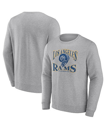 Мужская фирменная толстовка с принтом Heathered Charcoal Los Angeles Rams Playability Pullover Sweatshirt Fanatics