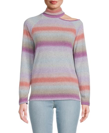 Полосатый свитер с эффектом «омбре» Renee C.
