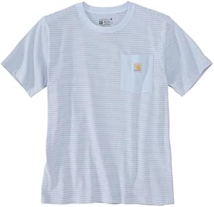 Carhartt Men's Relaxed Fit Heavyweight Short-Sleeve Pocket Stripe T-Shirt Carhartt