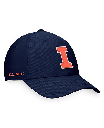 Мужская темно-синяя шляпа Illinois Fighting Illini Deluxe Flex Hat Top of the World