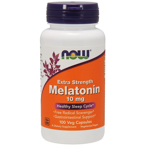 Мелатонин - 10 мг - 100 вегетарианских капсул - NOW Foods NOW Foods