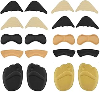 10 Pairs Shoe Fillers Heel Cushion Pads Toe Filler Inserts Forefoot Pads-Heel Grips Liner Inserts for Women Shoes That are Too Big-Shoe Size Reducer for Loose Shoes Blisters Pain Relieve MSDADA