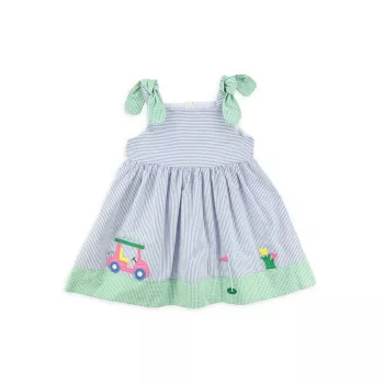 Платье из хлопка с аппликацией для гольфа для маленьких девочек Florence Eiseman