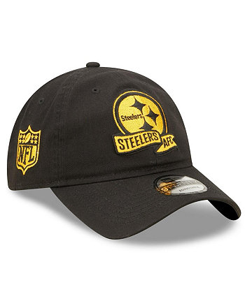Мужская черная кепка Pittsburgh Steelers 2022 с регулируемой боковой линией 9TWENTY New Era