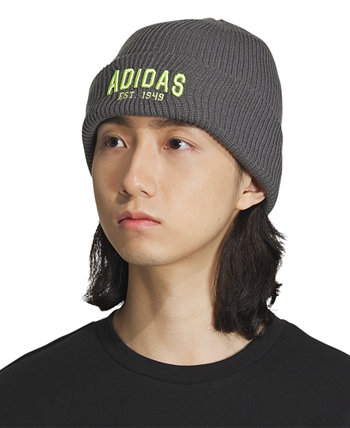 Мужская шапка ребристой вязки с вышитым логотипом Foundation Adidas
