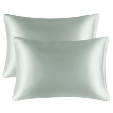 Luxury Satin Pillowcases for Skin Set of 2, Zipper Closure King 20&#34;x36&#34; PiccoCasa