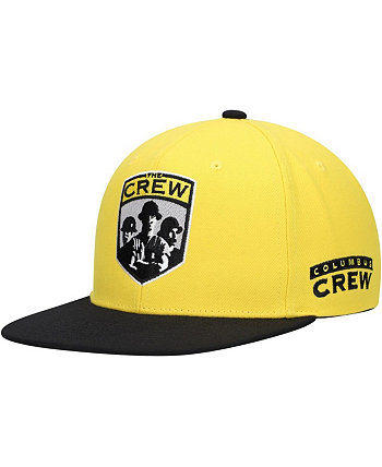 Мужская золотистая шляпа Snapback с логотипом Columbus Crew Throwback Mitchell & Ness
