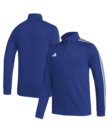 Мужская синяя спортивная куртка с молнией во всю длину реглан St. Louis Blues Adidas