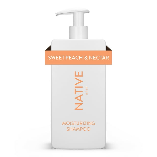 Native Moisturizing Shampoo, Sweet Peach & Nectar, Sulfate & Paraben Free, 16.5 oz Native