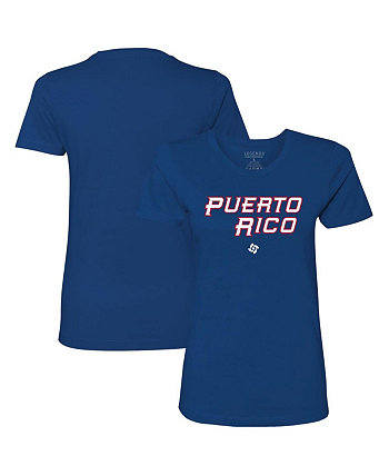 Женская футболка Royal Puerto Rico Baseball 2023 World Baseball Classic Country Legends
