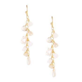 18K Gold-plated Multi-Stone Linear Drop Earrings Chan Luu