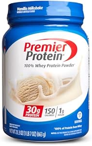 Premier Protein Powder (Порошок), Cafe Latte, 30g Protein, 1g Sugar, 100% Whey Protein, Keto Friendly, No Soy Ingredients, Gluten Free, 17 Servings (Порции), 23.9 Ounce (Pack of 1) Premier Protein