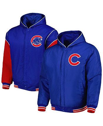 Мужская двусторонняя флисовая куртка с капюшоном Royal Chicago Cubs JH Design