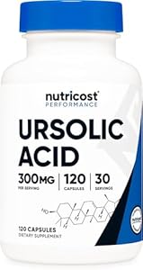 Nutricost Ursolic Acid 300mg, 120 Capsules - Vegetarian, Non GMO, Gluten Free, Soy Free Nutricost