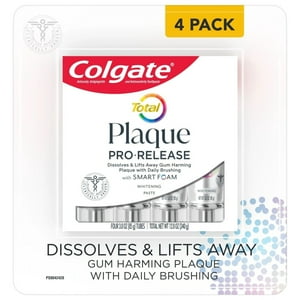 Colgate Total Plaque PRO-RELEASE Toothpaste, 3 Ounce (Pack of 4) Colgate