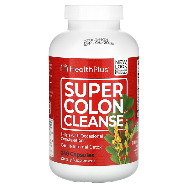 Super Colon Cleanse, 240 капсул Health Plus