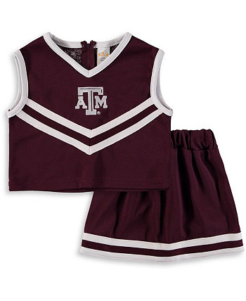 Toddler Girls Maroon Texas A&M Aggies Two-Piece Cheer Set Little King Apparel