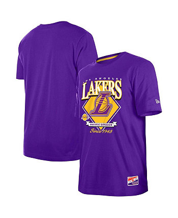 Мужская фиолетовая футболка Los Angeles Lakers Throwback New Era