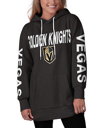 Женский черный пуловер с капюшоном Vegas Golden Knights Extra Inning G-III 4Her by Carl Banks