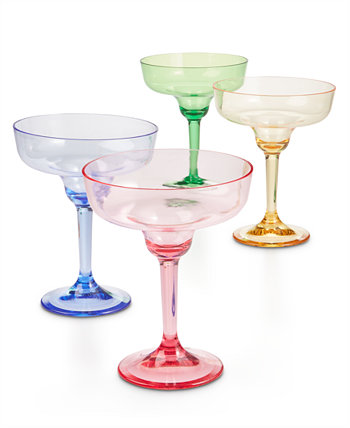 Акриловые бокалы для барбекю Margarita, набор из 4 штук, создано для Macy's Martha Stewart Collection