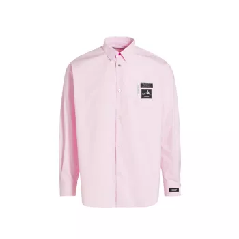 Logo-Patch Cotton Button-Up Shirt Undercover