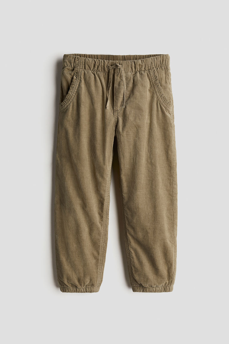 Cotton Corduroy Joggers H&M