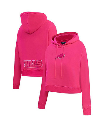Женский укороченный пуловер с капюшоном Buffalo Bills тройного розового цвета Pro Standard