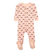 Leveret Kids Footed Cotton Pajama Rainbow Peach 18-24 Month Leveret