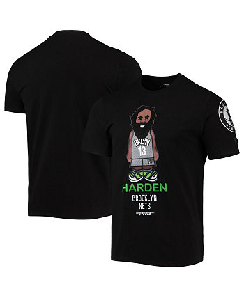 Мужская карикатурная футболка James Harden Black Brooklyn Nets Pro Standard