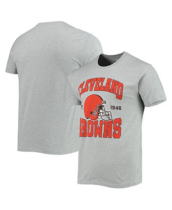 Мужская серая футболка со шлемом Cleveland Browns Helmet Junk Food