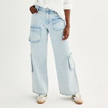 Juniors' Tinseltown Low Rise Cargo Jeans Tinseltown