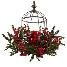 nearly natural Pine Berry Birdhouse Candelabrum NEARLY NATURAL