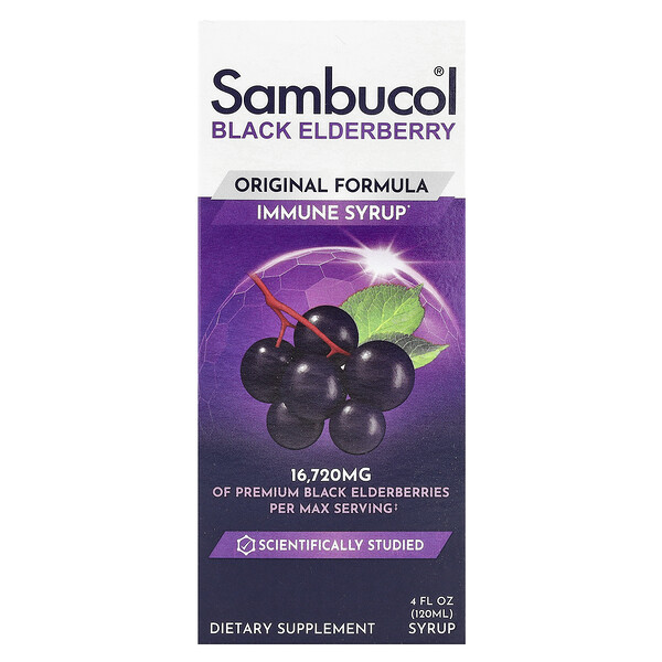 Сироп из черной бузины, 4 жидких унции (120 мл) Sambucol
