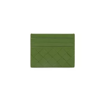 Intrecciato Leather Card Case Bottega Veneta