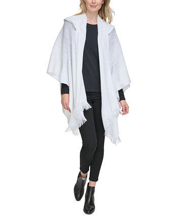 Женская мягкая шаль с открытым передом и капюшоном Calvin Klein