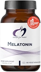 Designs for Health Melatonin 3mg - for Adults - Vegetarian + Non-GMO (60 Capsules) Designs for Health