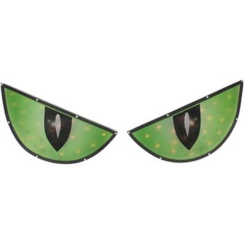 Northlight 42-in. Lighted Green and Black Eyes Halloween Window Silhouette Decoration Northlight