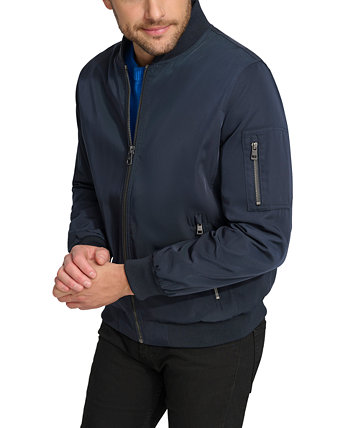 Men's Solid-Color Zipper Flight Jacket Calvin Klein