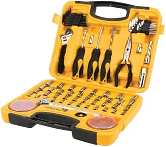 Performance Tool W1538 SAE/Metric Garage Tool Set for House Repairs and Projects, Yellow, 94 Pieces Performance Tool