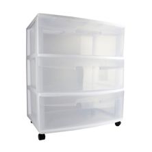 Тележка с 3 ящиками Sterilite Home Прозрачный портативный прочный контейнер для хранения на роликах Sterilite