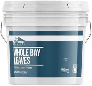 Earthborn Elements Whole Bay Leaves 1 Gallon Bucket, Savory, Bulk Size Earthborn Elements