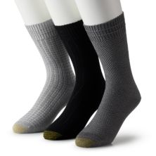 Men's GOLDTOE® 3-Pack Premium Textured Crew Socks GOLDTOE
