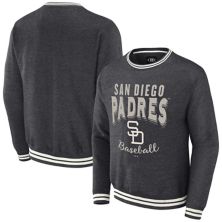 Men's Darius Rucker Collection by Fanatics  Heather Charcoal San Diego Padres Vintage Pullover Sweatshirt Darius Rucker Collection by Fanatics