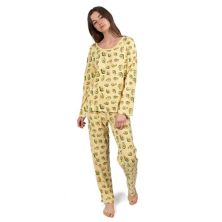 Leveret Womens Two Piece Cotton Loose Fit Pajamas Avocado XS Leveret