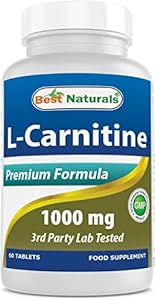 Best Naturals Acetyl L-Carnitine 500 Mg 120 Capsules (Капсулы) (120 Count (Pack of 1)) Best Naturals