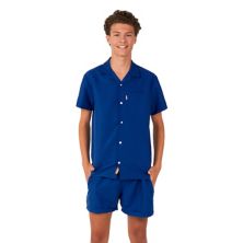 Темно-синий летний комплект из топа и шорт OppoSuits для мальчиков 2–16 лет OppoSuits
